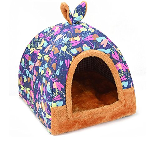 DOG BED Hundebett Cat House Portable Hund Zelt Abnehmbare und waschbare Pet Pad Pet Supplies (Farbe : C, größe : 42 * 42 * 53cm) von DOG BED