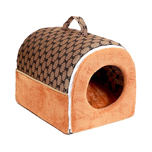 DOG BED Hundebett Cat House Portable Hundehaus Abnehmbare und waschbare Pet Pad Pet Supplies (Farbe : B, größe : 51 * 39 * 35cm) von DOG BED