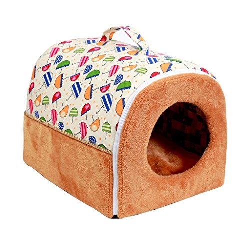 DOG BED Hundebett Cat House Portable Hundehaus Abnehmbare und waschbare Pet Pad Pet Supplies (Farbe : C, größe : 51 * 39 * 35cm) von DOG BED