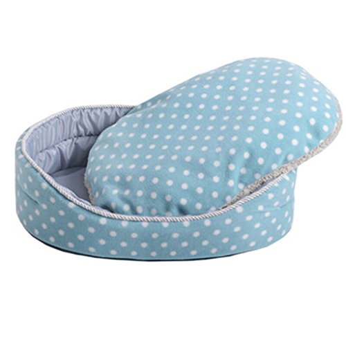 DOG BED Hundebett Katze Haus Waschbar Herbst Hund Haus Matte Doppelseitig Verfügbar Hund Haus Haustier Zubehör (Farbe : Blue, Größe : 100*75*17) von DOG BED