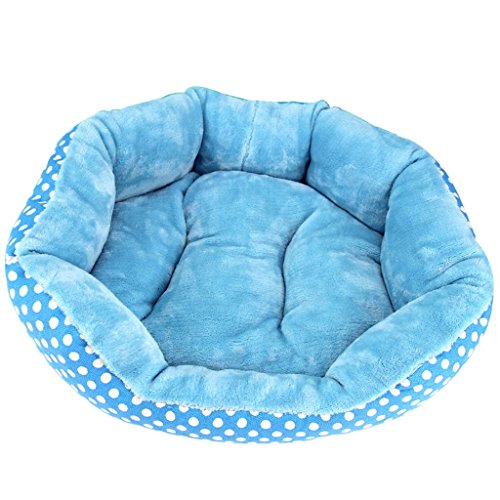 DOG BED Hundebett Katzenhaus Abnehmbar und Waschbar Haus Vier Jahreszeiten Universal Haustier Matte Heimtierbedarf (Farbe : Blue, Größe : 35 * 30 * 10cm) von DOG BED