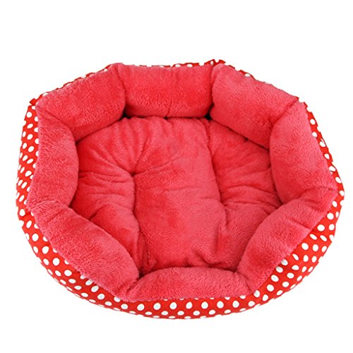 DOG BED Hundebett Katzenhaus Abnehmbar und Waschbar Haus Vier Jahreszeiten Universal Haustier Matte Heimtierbedarf (Farbe : Red, Größe : 40 * 35 * 10cm) von DOG BED