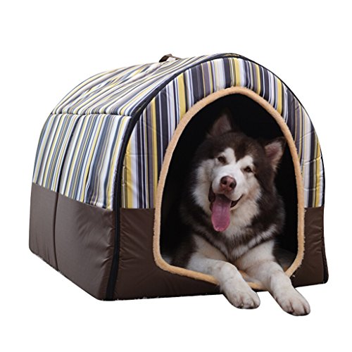 DOG BED Hundebett Katzenhaus Abnehmbar und Waschbar Hundehütte Vier Jahreszeiten Universal Haustier Nest Heimtierbedarf (Farbe : B) von DOG BED