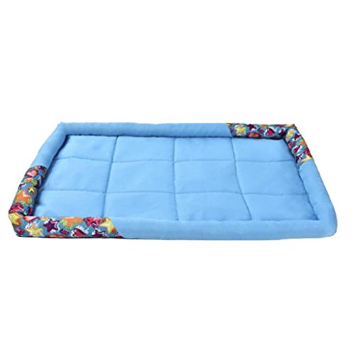 DOG BED Hundebett Katzenhaus Kleine Mittlere und Große Hund Haus Haustier liefert Vier Jahreszeiten Atmungsaktive Haustier Matte (Farbe : Blue) von DOG BED