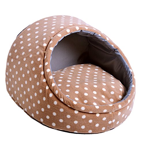 DOG BED Hundebett Katzenhaus Waschbar Herbst Hund Hausmatte Kleine Hund Haus Pet Produkte (Farbe : Brown) von DOG BED