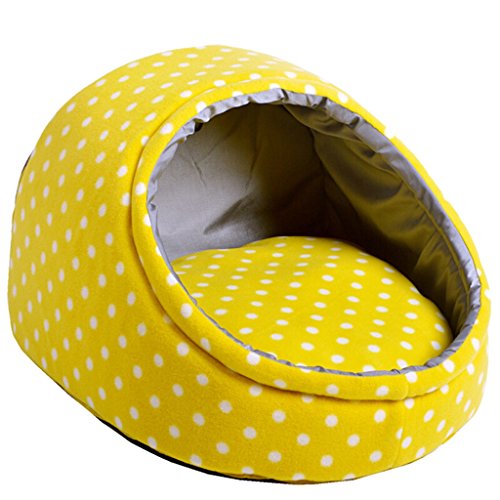 DOG BED Hundebett Katzenhaus Waschbar Herbst Hund Hausmatte Kleine Hund Haus Pet Produkte (Farbe : Gelb) von DOG BED