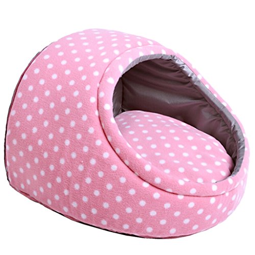 DOG BED Hundebett Katzenhaus Waschbar Herbst Hund Hausmatte Kleine Hund Haus Pet Produkte (Farbe : Pink) von DOG BED