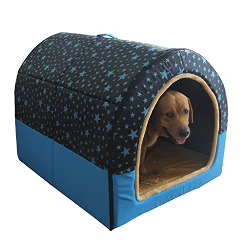 DOG BED Hundebett Katzenhaus abnehmbar und waschbar Hundehütte Vier Jahreszeiten universal Haustier Nest Heimtierbedarf (Farbe : C) von DOG BED