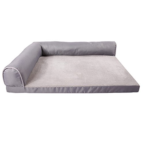 DOG BED Hundebett Katzenhaus abnehmbare und waschbare Hundehütte Vier Jahreszeiten große Haustier Nest Heimtierbedarf (Farbe : Gray, größe : 120 * 89 * 20cm) von DOG BED