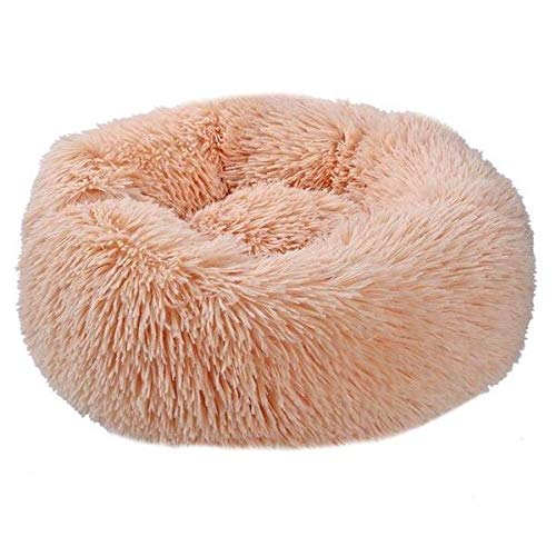 DOG Copenhagen Hundebett – Katzenbett – Hundekissen – Hundebett – Katzenkissen – Flauschiges Kissen – Anti-Stress – Traumkissen – rundes Kissen – Durchmesser 60 cm – Beige von DOG Copenhagen