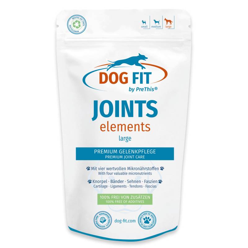 DOG FIT by PreThis® JOINTS elements » Gelenkstärkung für Hunde  ab 25kg » Ohne Zusätze » 60 Kapseln von DOG FIT by PreThis®