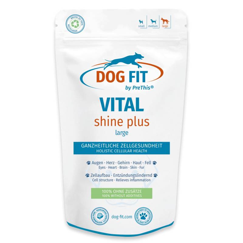 DOG FIT by PreThis® VITAL shine plus » Zellgesundheit Hunde » Augen, Herz, Gehirn, Fell & Haut » large ab 25 kg » 60 Kapseln von DOG FIT by PreThis®