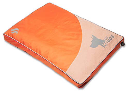 DOG HELIOS Aero Aufblasbares Hundebett, für Outdoor, Camping, Reisen, wasserdicht, Größe S, Orange von DOG HELIOS