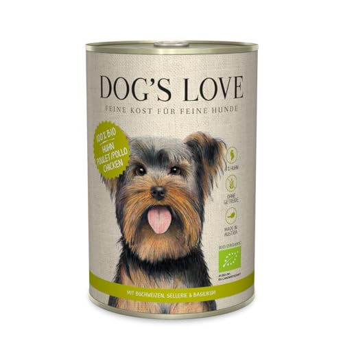 Dog´s Love, Bio, Huhn mit Buchweizen, Sellerie & Basilikum 400 g von DOG'S LOVE BIO