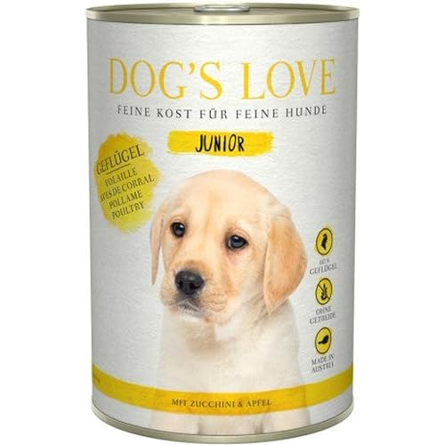 Dog´s Love, JUNIOR, GEFLÜGEL mit Zucchini & Apfel 400 g von DOG'S LOVE