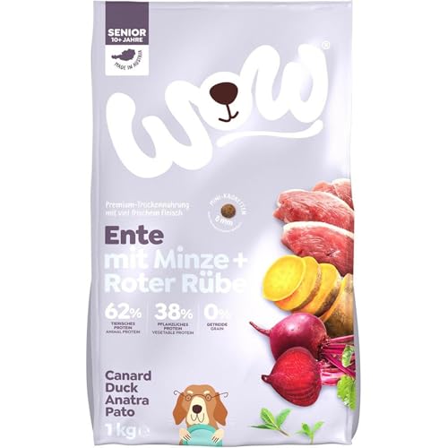 WOW Hundefutter Minis Senior Ente – 1 kg von DOG'S LOVE