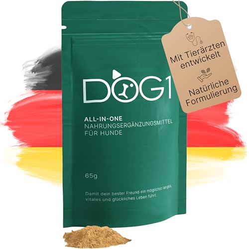 DOG1 Vitamin-B-Komplex Hund: Enthält B-Komplex (B1-3, B5-7, B9), Glucosamin & Chondroitin, Bierhefe, prä- & probiot. Inh. Stoffe – Unterstützt Gelenke, Verdauung & Immunsystem von DOG1