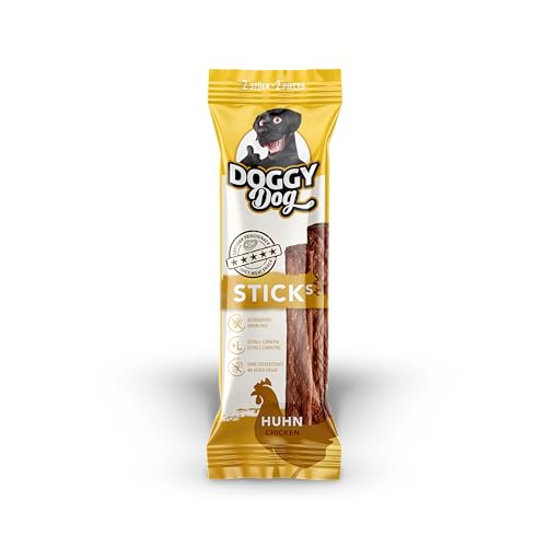 DOGGY Dog Sticks Huhn, 40 g, Hundeleckerli mit hohem Fleischanteil, getreidefreie Snacks für Hunde, 2 Sticks à 20 g von DOGGY Dog