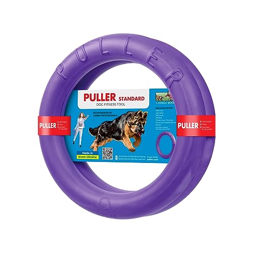 Puller Standard, 2 Stück, Spielringe, Fitnessgerät für Hunde, Interaktives Spielzeug für Hunde,Wasserspielzeug, Wurfspielzeug, 28x4 cm von DOGGY