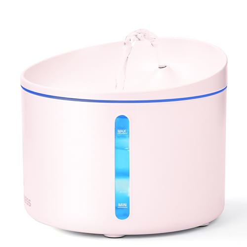 DOGNESS Water Fountain Plus Trinkbrunnen – Kapazität von 3,2 Litern, mehrere Filtersysteme für sauberes Wasser, pink von DOGNESS