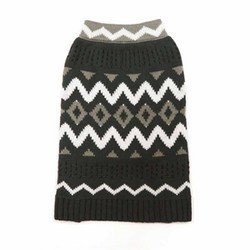 DOGO 100 Dogge Zigzag Hund Pullover, Large, Schwarz von DOGO 100