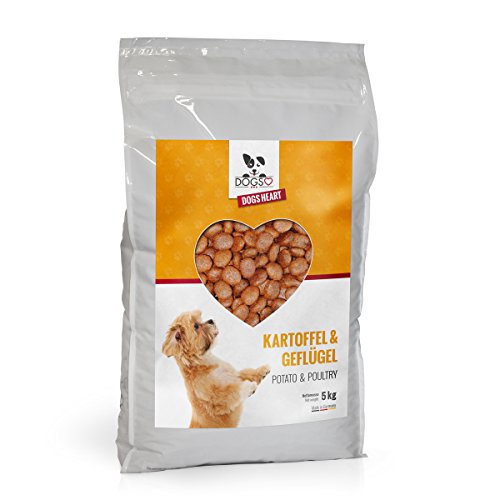 DOGS-HEART Geflügel & Kartoffel (5kg) Getreidefreies Hundefutter mit hohem Fleischanteil, Glutenfrei von DOGS-HEART