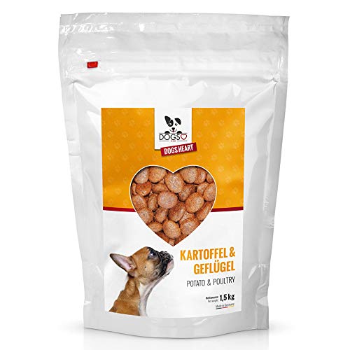 DOGS-HEART Geflügel & Kartoffel Getreidefreies Hundefutter mit hohem Fleischanteil, Glutenfrei (1,5 kg) von DOGS-HEART