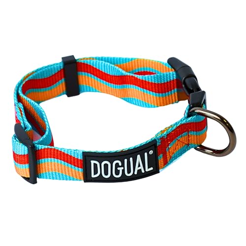 DOGUAL Verstellbares Premium-Hundehalsband für alle Rassen, langlebig, stilvoll, bequem, Halsband für Hunde (Größe M) von DOGUAL