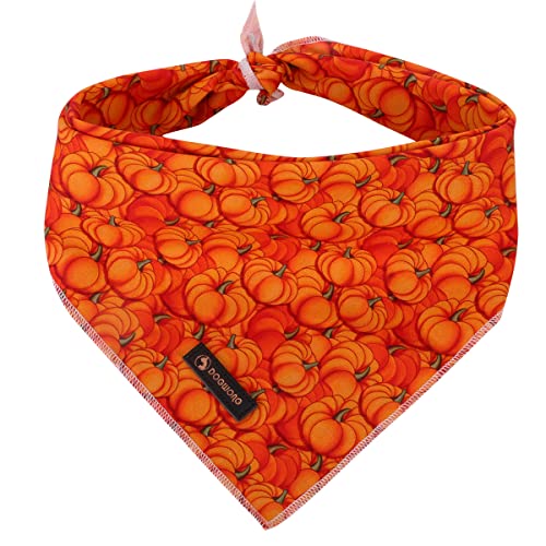 DOGWONG Fall Hunde-Bandana, Baumwolle, waschbarer, weicher Hundeschal, Thanksgiving, Hunde-Lätzchen, Halstuch für Jungen und Mädchen, quadratisches, verstellbares Hunde-Bandanas für kleine, mittelgroße und große Hunde von DOGWONG