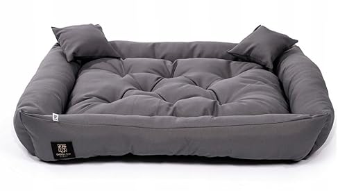 DOGctor Sleep Hundebett für kleine und mittlgroße Hunde - waschbare ComfortLounge 75x65 Graphit 2 Kissen GRATIS von DOGctor Sleep