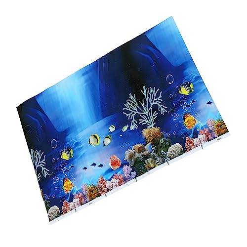 DOITOOL 3D-hintergrundbild für Unterwasserfische Blendfreier Aufkleber Zur Dekoration Von Aquarien Lebensechte Wasserszene für Fische von DOITOOL