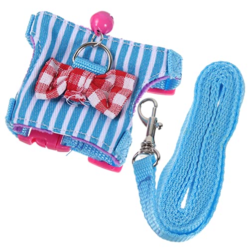 DOITOOL Hamster Leine Set Haustier Weste Outdoor Hamster Für Streifen Bequeme Denim von DOITOOL