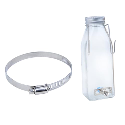 DOITOOL 1 Satz Kaninchentrinker Edelstahl-Wasserflasche Automatische Tränke für Haustiere Glaswasserflasche Kleiner Haustiertränke Haustier-Wasserflasche hängend Trinkbrunnen Wasserkocher von DOITOOL