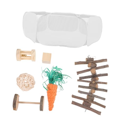 DOITOOL Spielzeug für Haustiere Holz Laufstall Set für Hamster Meerschweinchen Chinchilla 7 Stücke Molar Kauspielzeug DOITOOL Spielzeug für Haustiere Holz Laufstall Set für Hamster Meerschweinchen Chinchilla 7 Stücke Molar Kauspielzeug von DOITOOL