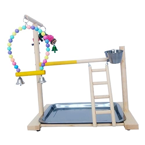 DOITOOL Papagei Stehen Rack Pet Ausbildung Stehen Vogel Spielzeug Papagei Interaktion Playstand Desktop Ausbildung Regal Sicher von DOITOOL