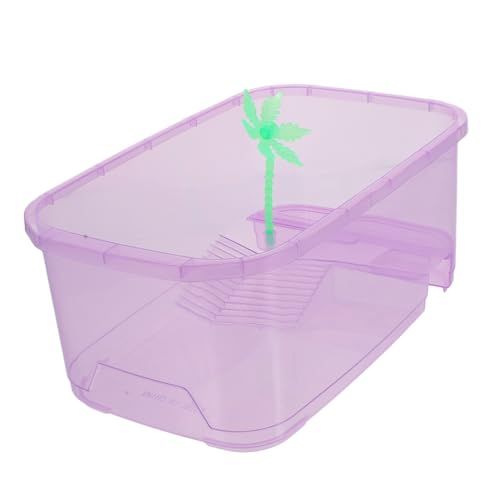 DOITOOL 1 Set-Box Schildkrötenbecken 1-gallonen-Tank Eidechsenbecken Transportbehälter Für Fische Cricket- Fischbecken Reise-Aquarium Fischträger Reisen Violett Chip Haustier Plastik von DOITOOL