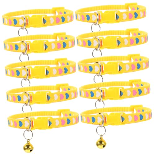 DOITOOL Welpenhalsband mit Herz-Design 8 Wochen Altes Kätzchenhalsband Dekoratives Hundehalsband Wiederverwendbare Haustierhalskette für Den Täglichen Gebrauch von DOITOOL