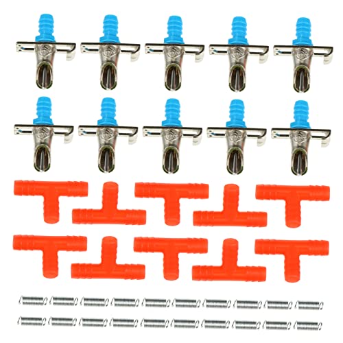 DOITOOL 10St Wasserzufuhr Nippeltrinker für Schweine Bewässerungssystem für Geflügel einwegrasierer Automatische Tränke für Kaninchen Springbrunnen für Kaninchen Feder rot von DOITOOL