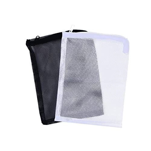 DOITOOL 10er Pack Aquarium Mesh Net Tasche 20x30cm Fisch Tank Tasche Set in Weiß Schwarz von DOITOOL