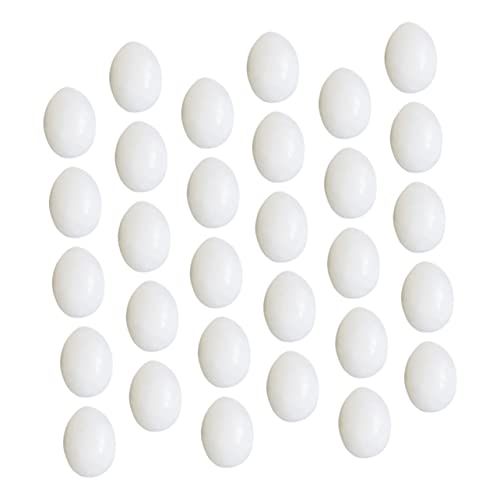 DOITOOL 120 STK simulierte Taubeneier weiße gefälschte Eier Kinderspielzeug Zucht Spielzeuge Simulation Taubeneier dekorative Eier selber Machen Mini Requisiten Bleieier Bruteier schmücken von DOITOOL