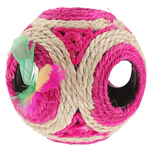 DOITOOL 1stk Ball Aus Hanfseil Mit Sechs Löchern Katze Leckt Spielzeug Hundespielzeug Für Interaktiver Katzenball Katzenspielzeug Sisalseil Katze Kätzchen Plüsch Katzenminze Großer Hund von DOITOOL