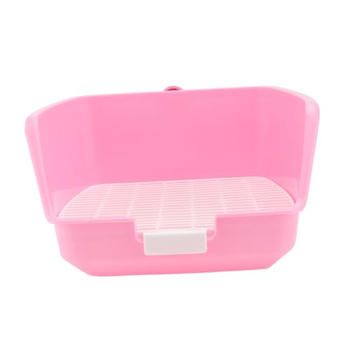 DOITOOL 1stk Kaninchentoilette Badezimmer Kleines Tier Hamster Töpfchentrainer -katzentoilette Meerschweinchen Toilette Kaninchenbedarf Rosa Die Täglichen Erfordernisse Haustier Plastik von DOITOOL