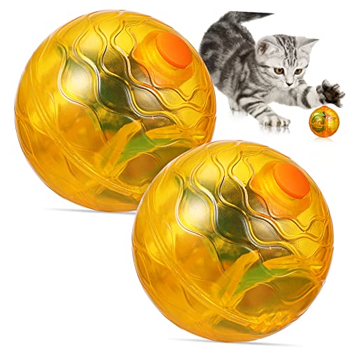 DOITOOL 2 STK Rollender Blitzball Ballspielzeug Für Katzen Geführte Katzenbälle Bewegungsaktivierter Ball Bewegungsaktivierter Hundeball Katze Läuft Ball Dynamisch Flummi Abs von DOITOOL