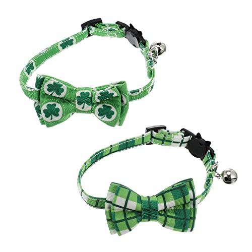 DOITOOL Katzenhalsband Aus Stoff Mit Schleife. Patricks Day-hundehalsband Mit Fliege Für Entzückendes Haustier von DOITOOL