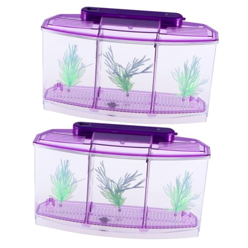 DOITOOL 2 Stücke Tank Desktop Mini Fisch Schüssel Aquarium Tank Sicher Und Praktische Ideal Für Home Dekoration von DOITOOL