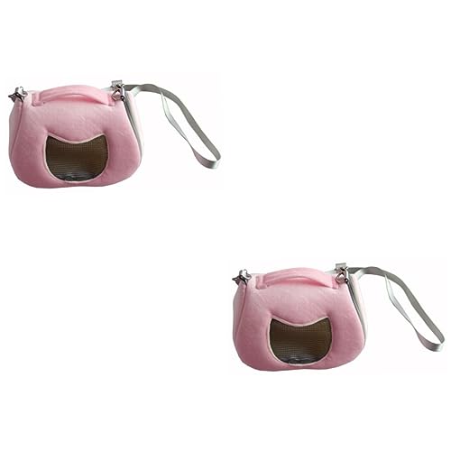 DOITOOL 2St Rucksack Haustier Reisetasche die Einkaufstasche Hamster Geschirr Kunbao Reisen Handtasche Rosa von DOITOOL