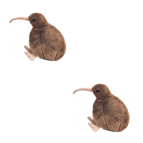 DOITOOL 2St Hundespielzeug interaktiv Welpenspielzeug Plüsch-Vogelspielzeug Kauspielzeug Themberchaud-Plüsch Tier Kiwi dekorativer Vogel Plüschpuppe Hündchen Kleiner Hund Küken Kind von DOITOOL
