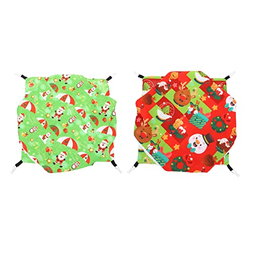 DOITOOL Warmer Schlafsack 2st Hamster Hängematte Hamsterhausbett Weihnachts- Warmes Kissen Für Hamster Kleintierhängematte Hamster Hängendes Nest Stoff Schmücken Winter von DOITOOL