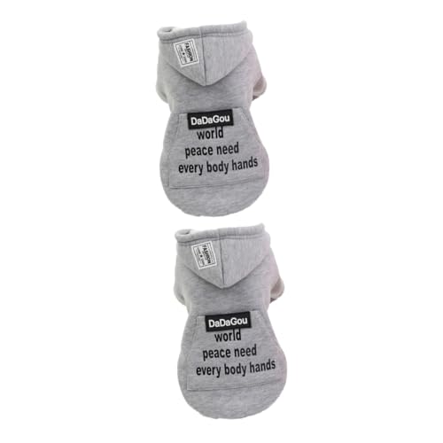 DOITOOL 2 Stücke Hund Bekleidung Warme -fuß Pullover Pet Supplies Hund Kleidung XXL Grau Komfortable Pet Zubehör von DOITOOL