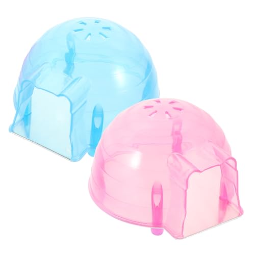 DOITOOL 2PCS Hamster Kühlhaus Für Den Sommer Mini Kühles Häuschen Aus Für Kleine Haustiere Wie Hamster Kaninchen Meerschweinchen Und Chinchillas Pink Und von DOITOOL